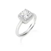 AMEN - Anello Lady Regolabile con Zircone Bianco Taglio Radiant