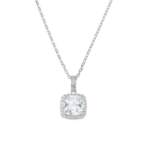 Amen - Collana Lady con Zircone Bianco Taglio Radiant