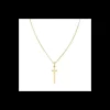 AMEN - Collana Croce Lunga Dorata