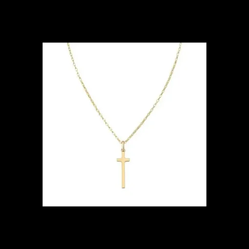 AMEN - Collana Croce Lunga Dorata