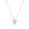 AMEN - Collana Doppia Croce con Zirconi Bianchi