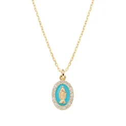 Amen - Collana Miracolosa smaltata turchese
