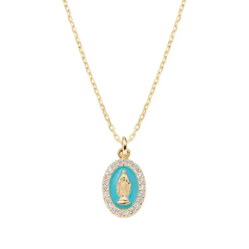 Amen - Collana Miracolosa smaltata turchese