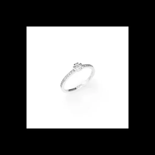 Amen Anello con zirconi bianchi e Croce