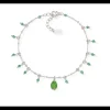 Amen Bracciale Madonnina Smaltata Verde e Pepite