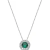 Amen collana donna Con Pendente In Zirconi Bianchi E Verdi