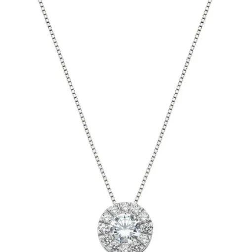 Amen collana donna Con Pendente In Zirconi Bianchi