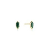 ANIA HAIE - Orecchini a bottone con emblema in malachite dorata