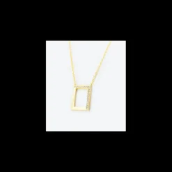 Anihma - COLLANA CON PENDENTE RETTANGOLARE - ORO
