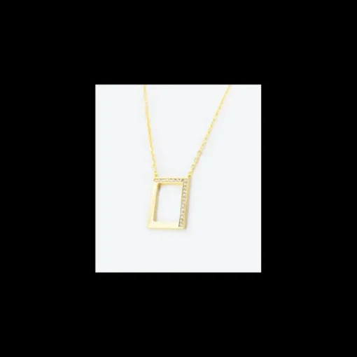 Anihma - COLLANA CON PENDENTE RETTANGOLARE - ORO
