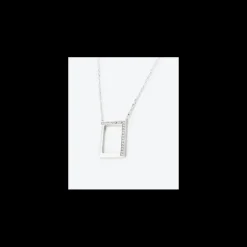 Anihma - COLLANA CON PENDENTE RETTANGOLARE - ARGENTO