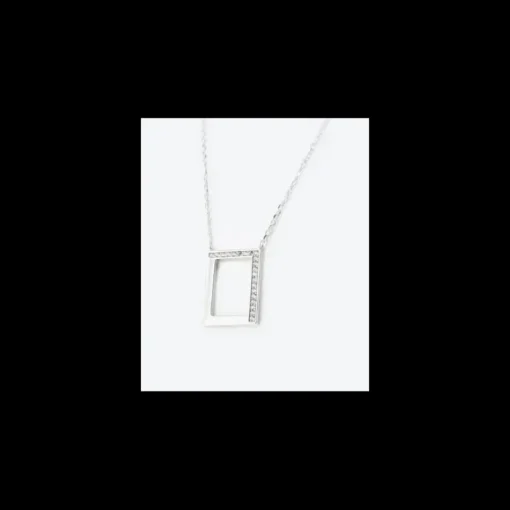 Anihma - COLLANA CON PENDENTE RETTANGOLARE - ARGENTO