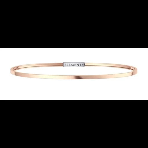 Bangle Argento Rosa Misura M