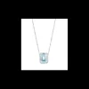 Boccadamo - Collana con cristallo pendente rettangolare acquamarina e zirconi