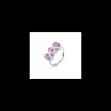 Boccadamo - Anello con cristalli ovali centrali rubino circondati da zirconi