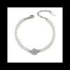 BOCCADAMO - Bracciale di perle con centrale tondo di zirconi bianchi
