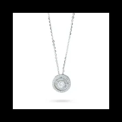 Boccadamo - Collana con zircone tondo bianco e zirconi
