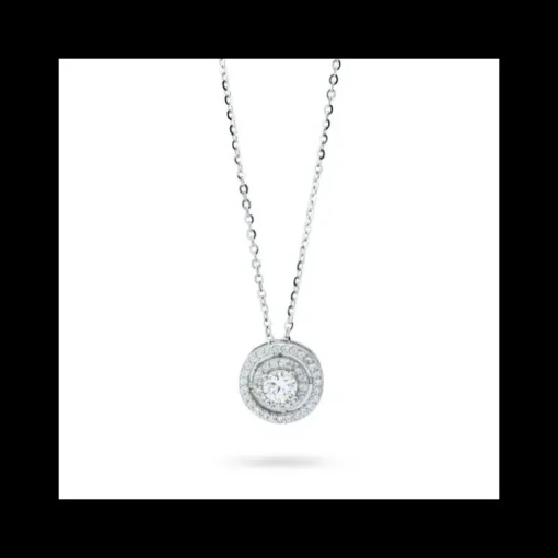 Boccadamo - Collana con zircone tondo bianco e zirconi