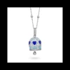 Boccadamo - Collana con campanella portafortuna azzurra e viola