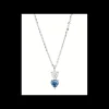 Boccadamo - COLLANA CON CUORI PENDENTI DI ZIRCONI BIANCHI E TANZANITE