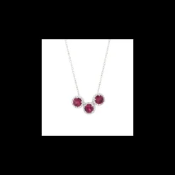 Boccadamo - Collana con cristalli pendenti circolari rubino e zirconi