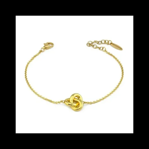 Boccadamo Bracciale placcato oro giallo con doppio nodo centrale