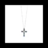 Boccadamo - Collana uomo in acciaio con croce PVD blu