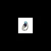 Boccadamo - Anello regolabile contrariè con cristalli aquamilk e tanzanite