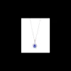 Boccadamo - Collana con cristallo pendente ovale blu con cornice di zirconi