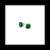 BOCCADAMO - Orecchini punto luce con zircone verde smeraldo