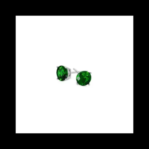 BOCCADAMO - Orecchini punto luce con zircone verde smeraldo