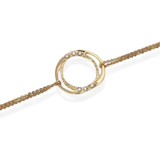 Boccadamo Bracciale Donna Doppio Filo Placcato Oro Giallo Con Decoro