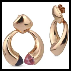 Boccadamo Orecchini Donna Pendenti Con Cristalli Morganite e Ametista