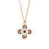 BYSIMON - Collana in Metallo con croce colorata
