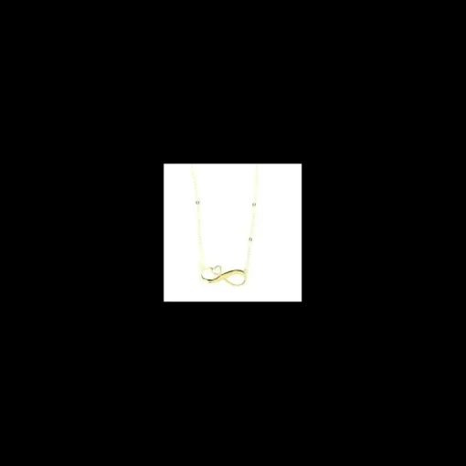 BYSIMON - Collana con infinito liscio e cuoricino
