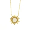 BySimon - Collana in Acciaio con pendente a forma di sole