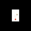 BYSIMON - Collana in metallo con campanella portafortuna rossa