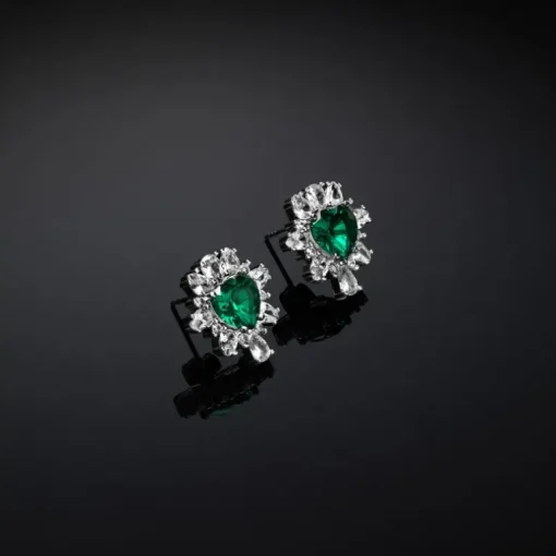 CHIARA FERRAGNI - ORECCHINI CUORE EMERALD