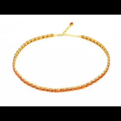 DAGO - Collana Girocollo Tennis Arancio