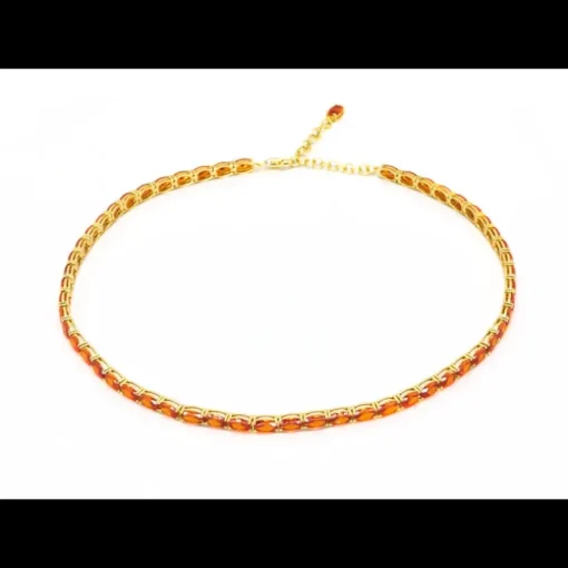 DAGO - Collana Girocollo Tennis Arancio