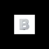 ELEMENTS - Elemento Lettera B In Oro Bianco