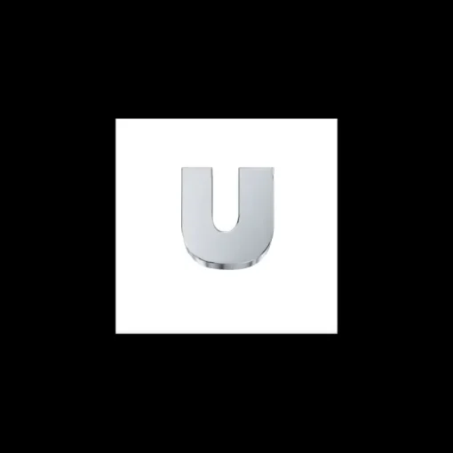 ELEMENTS - Lettera U In Oro Bianco