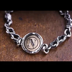 ERES DESIGN - Bracciale Scudetto Rocco piastra N bronzo