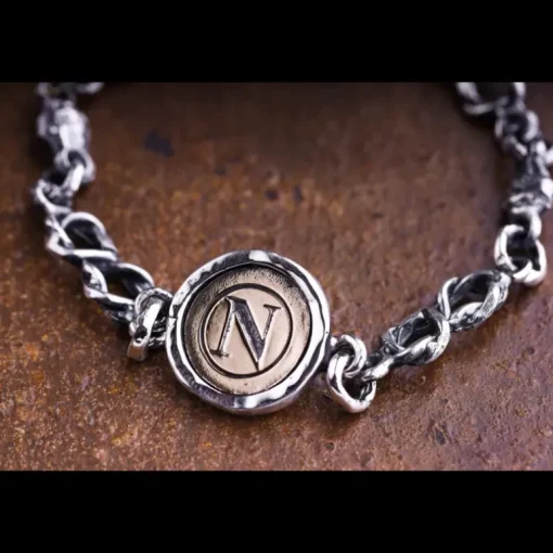 ERES DESIGN - Bracciale Scudetto Rocco piastra N bronzo