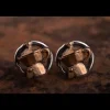 ERES DESIGN - Orecchini Toppetta Moka bicolor