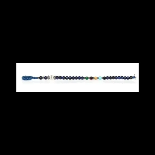 Gerba - Bracciale Occhio di Tigre blu Paesina Turchese