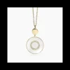 2jewels - Collana in acciaio 316L PVD giallo madreperla crIstalli
