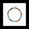 2JEWELS - Bracciale in acciaio 316L occhio di tigre turchese