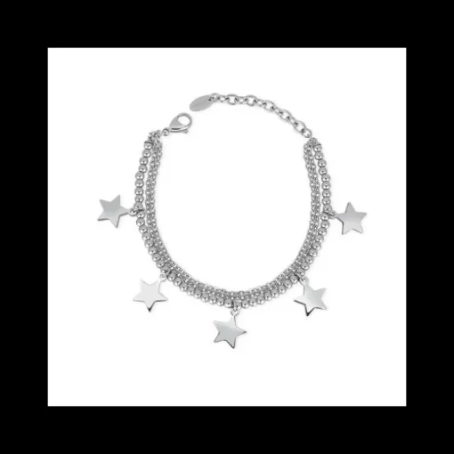 2JEWELS - Bracciale in acciaio con stelle pendenti
