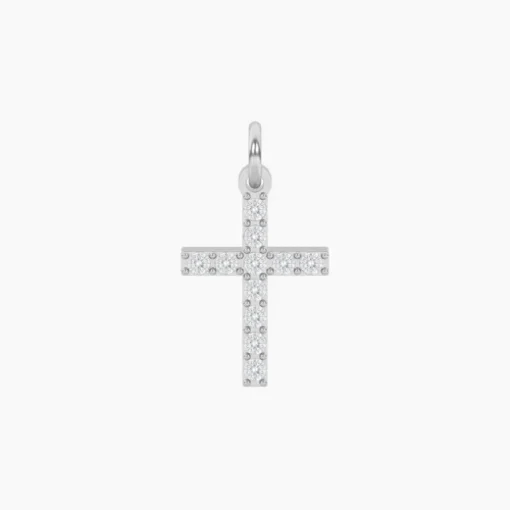 Kidult - PENDENTE croce con cristalli bianchi Croce | credici